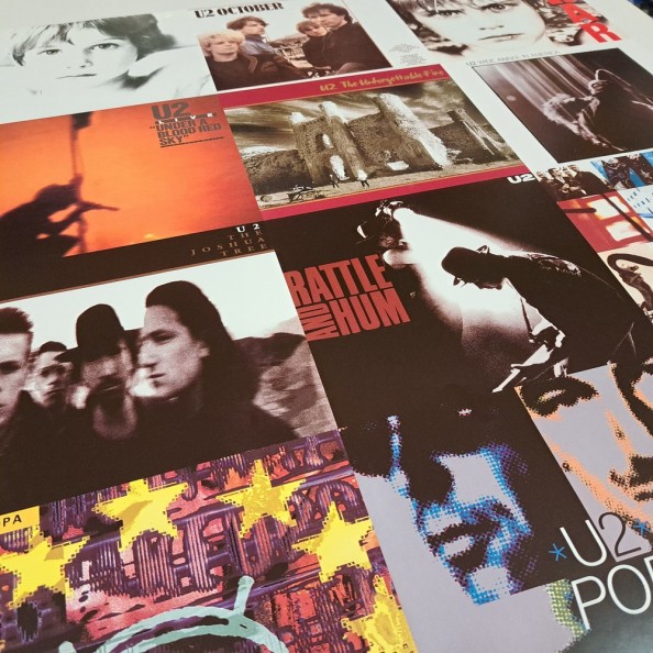 2001 POSTER U2 BAND ALBUM COVERS