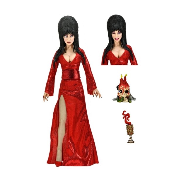 Elvira, Mistress of the Dark Clothed Action Figure Red, Fright, and Boo 20 cm