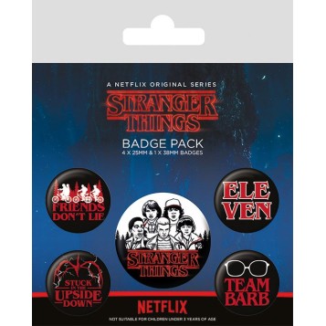 Stranger Things Pin-Back Buttons 5-Pack Characters