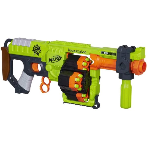 NERF ZOMBIE STRIKE DOOMINATOR Blaster with 4 Rotating Drums and 24 Elite Darts