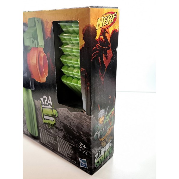 NERF ZOMBIE STRIKE DOOMINATOR Blaster with 4 Rotating Drums and 24 Elite Darts