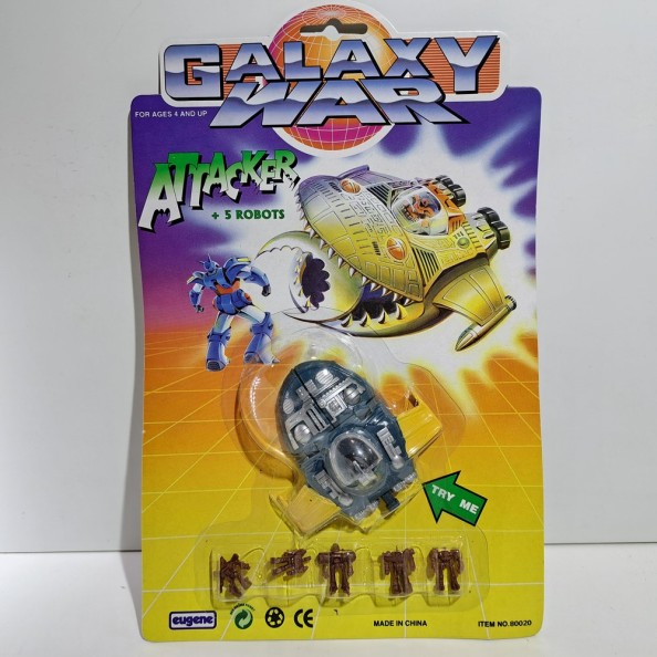 GALAXY WAR ATTACKER STARSHIP SPACE ROBOTS green 1