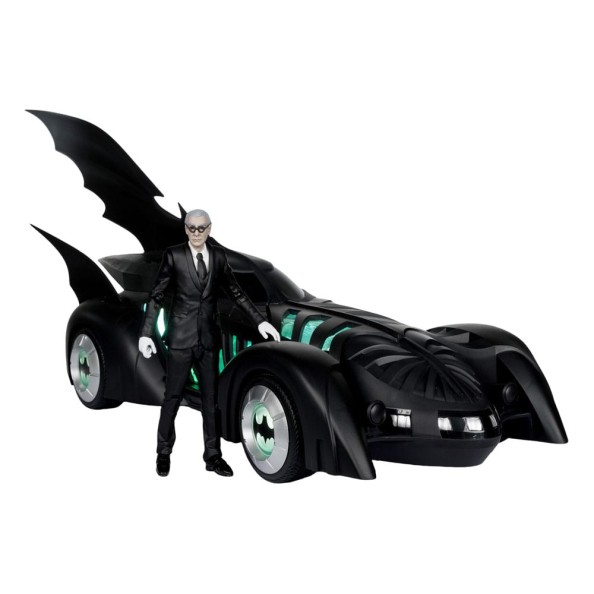 Batman Forever DC Multiverse Action Figure with Vehicle Alfred Pennyworth & Batmobile (Gold Label) 79 cm