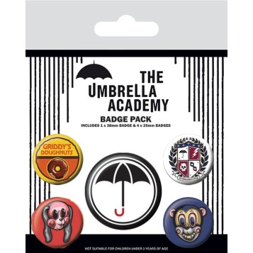 The Umbrella Academy Pin-Back Buttons 5-Pack Super