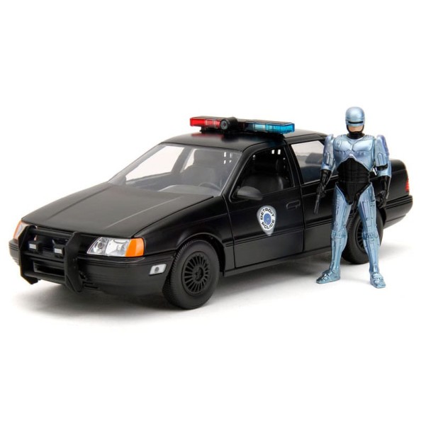 Robocop Hollywood Rides Diecast Model 1/24 1986 Ford Taurus with Robocop Figure