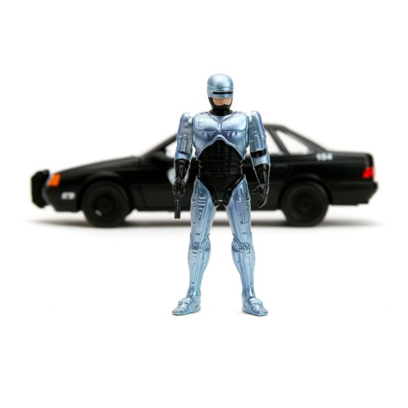 Robocop Hollywood Rides Diecast Model 1/24 1986 Ford Taurus with Robocop Figure