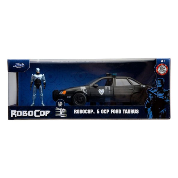 Robocop Hollywood Rides Diecast Model 1/24 1986 Ford Taurus with Robocop Figure