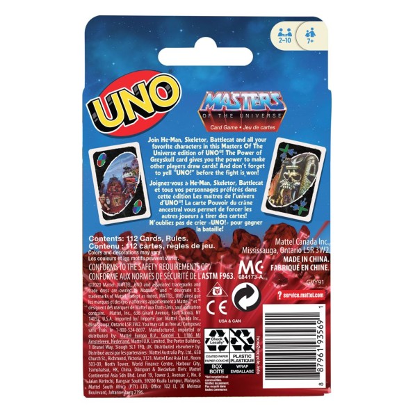 Masters of the Universe UNO Card Game