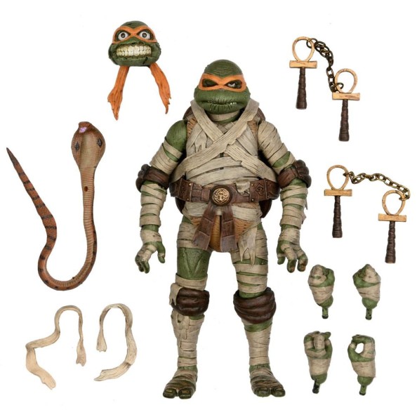 Universal Monsters x Teenage Mutant Ninja Turtles Action Figure Ultimate Michelangelo as The Mummy 18 cm