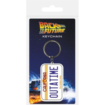 Back to the Future Rubber Keychain License Plate 6 cm