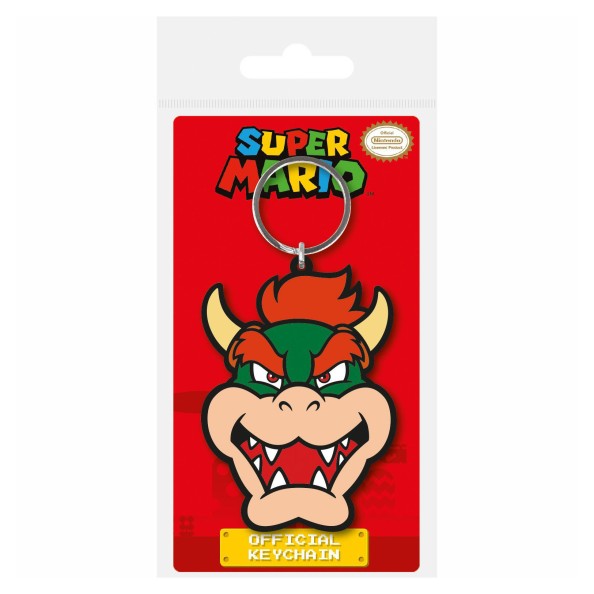 Super Mario Rubber Keychain Bowser 6 cm