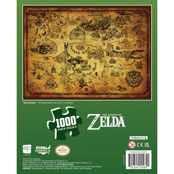 The Legend of Zelda Jigsaw Puzzle Hyrule Map (1000 pieces)