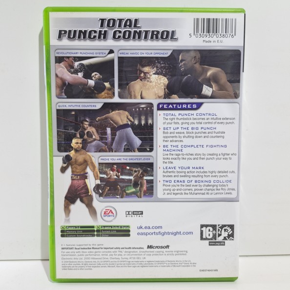 FIGHT NIGHT 2004 XBOX VIDEO GAME EUROPEAN PAL NEW