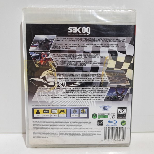 SBK 09 SUPERBIKE CHAMPIONSHIP PS3 PLAYSTATION 3 THREE EUROPEAN PAL