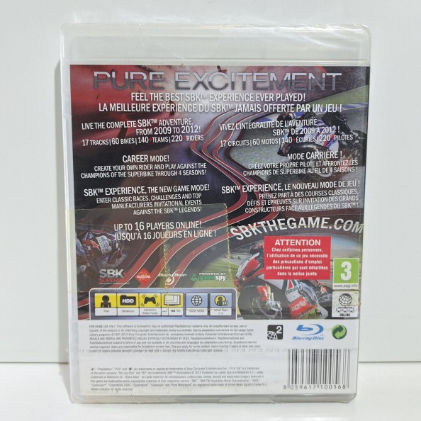 SBK GENERATIONS SUPERBIKE PS3 PLAYSTATION 3 THREE EUROPEAN PAL